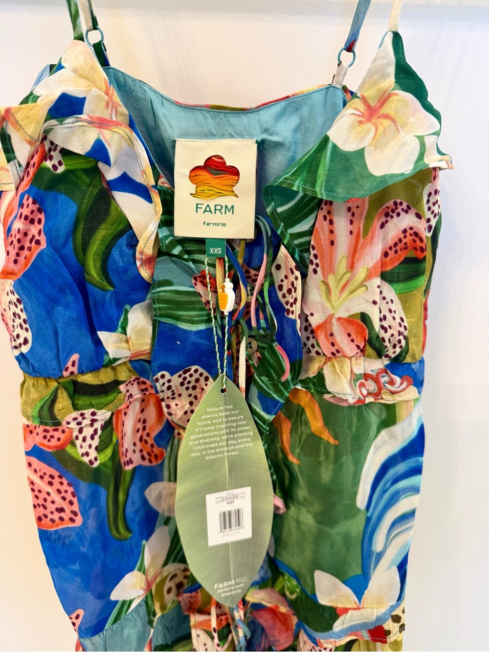FARM Rio Multicolor Floral Ruffle Tie-Front Tank - Picture 7 of 7